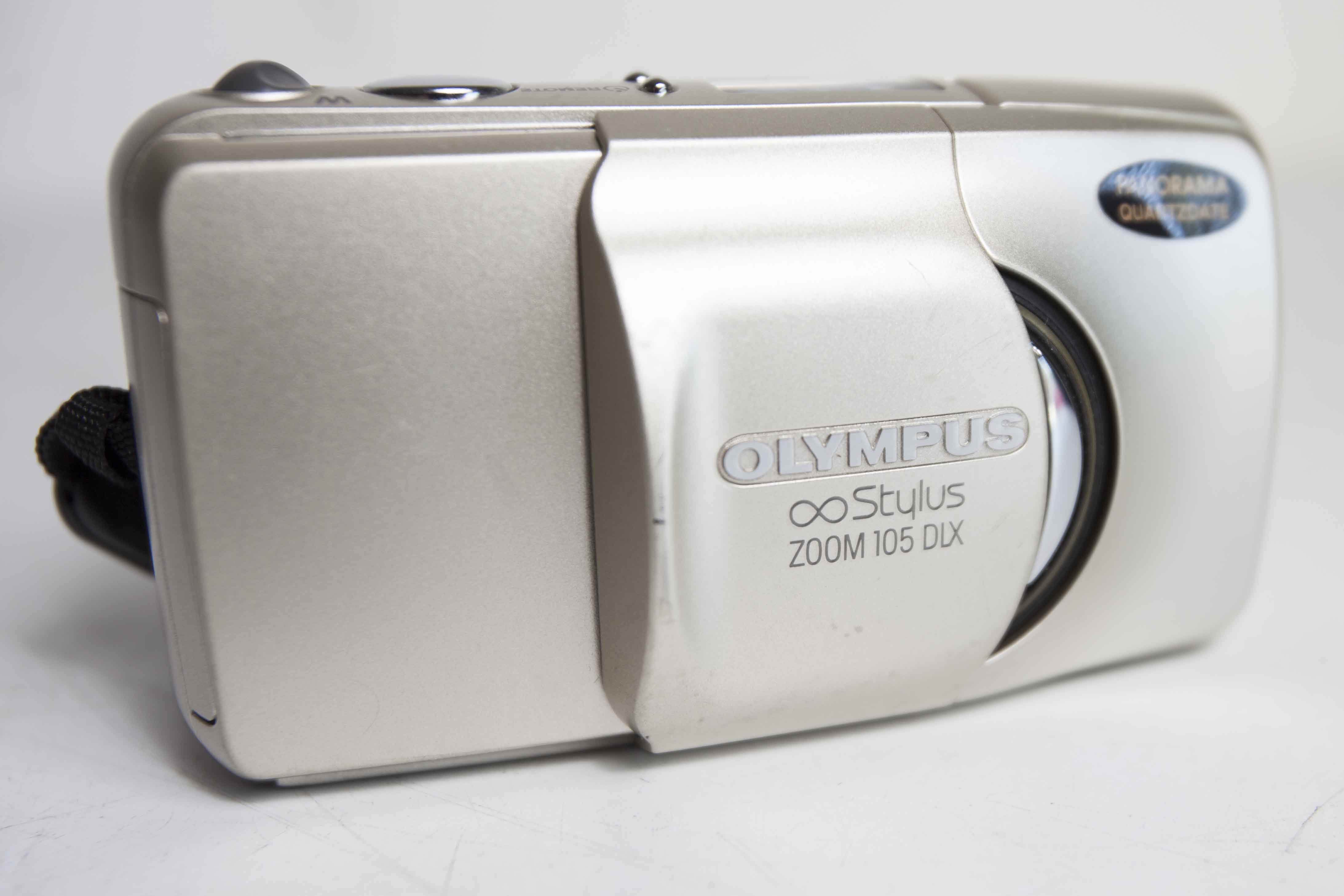 Olympus Stylus zoom 105 DLX film camera tested and new battery