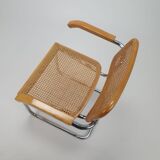 Tubular frame and cane cantilever desk chair Marcel Breuer