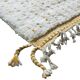 White carpet with yellow dots - 276 x 211 cm