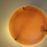 Suspension with orange glass bowl