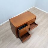 1970s Italian walnut Angelo Mangiarotti 4D series cabinet bar