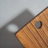 Rounded rectangular monoxyl teak cutting or presentation board L:34