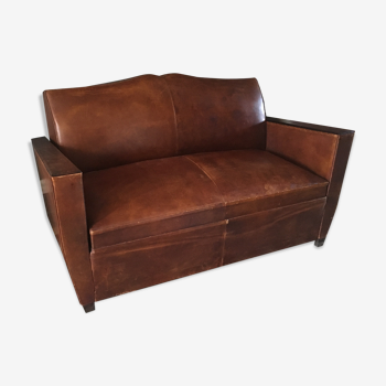 Leather club sofa 30s