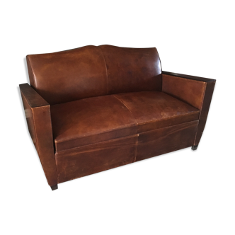 Leather club sofa 30s