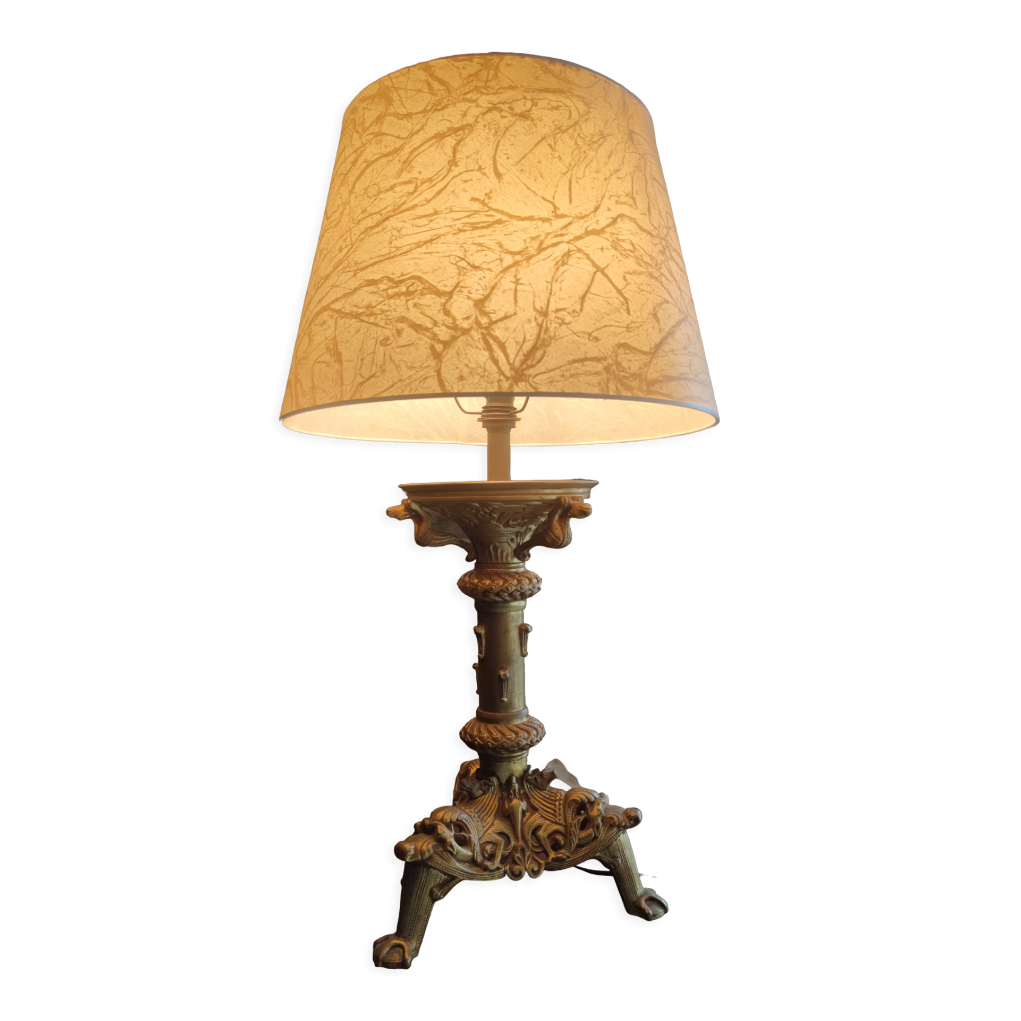 Antique bronze candle holder dating from the late 19th century