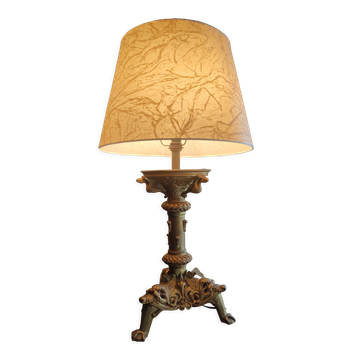 Antique bronze candle holder dating from the late 19th century
