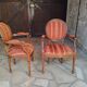 Set of 2 Louis XVI medallion armchairs