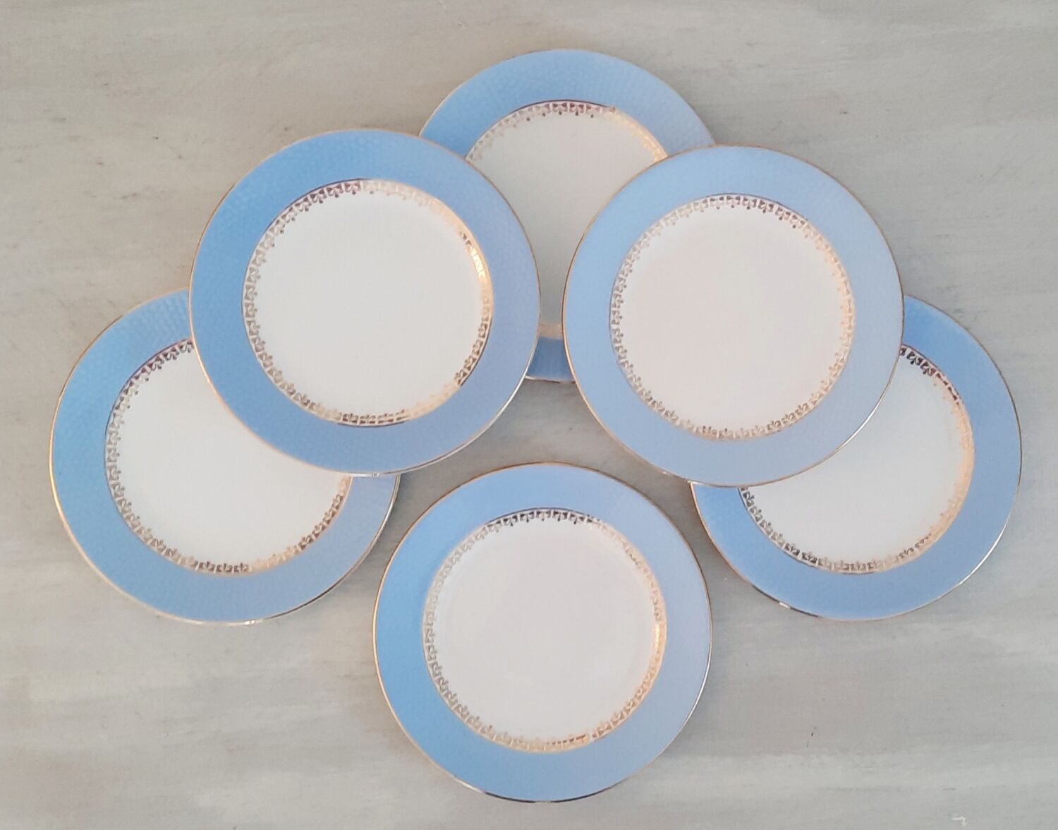 Dessert Plates and Hollow Dishes in Earthenware Café Gilbert by Moulin des Loups Vintage