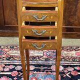 Louis XV style bedside table in rosewood and oak from the 1970s.