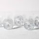 Set of 5 Mid-century Clear Crystal Tumblers / Italy / 1980s