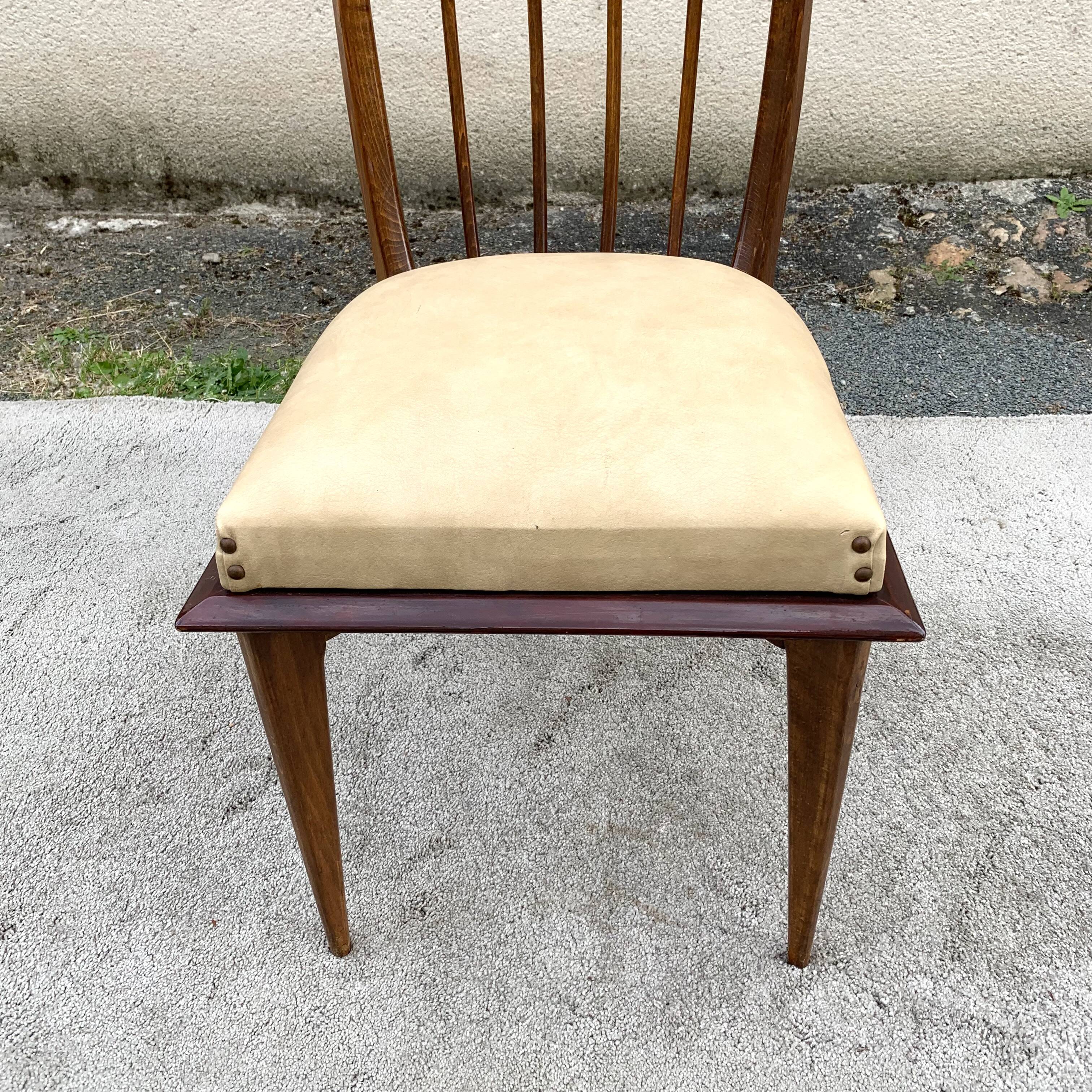 Set of 6 Scandinavian-inspired chairs from the 1960s