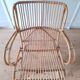 Fauteuil en rotin Belse 8 années 60