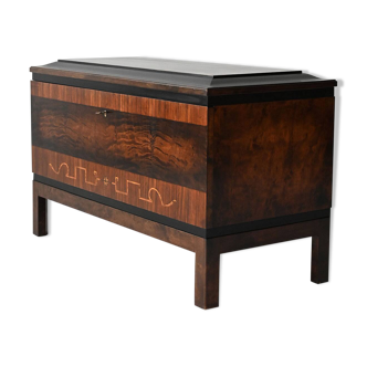 1930s Scandinavian Art Deco burlwood sideboard