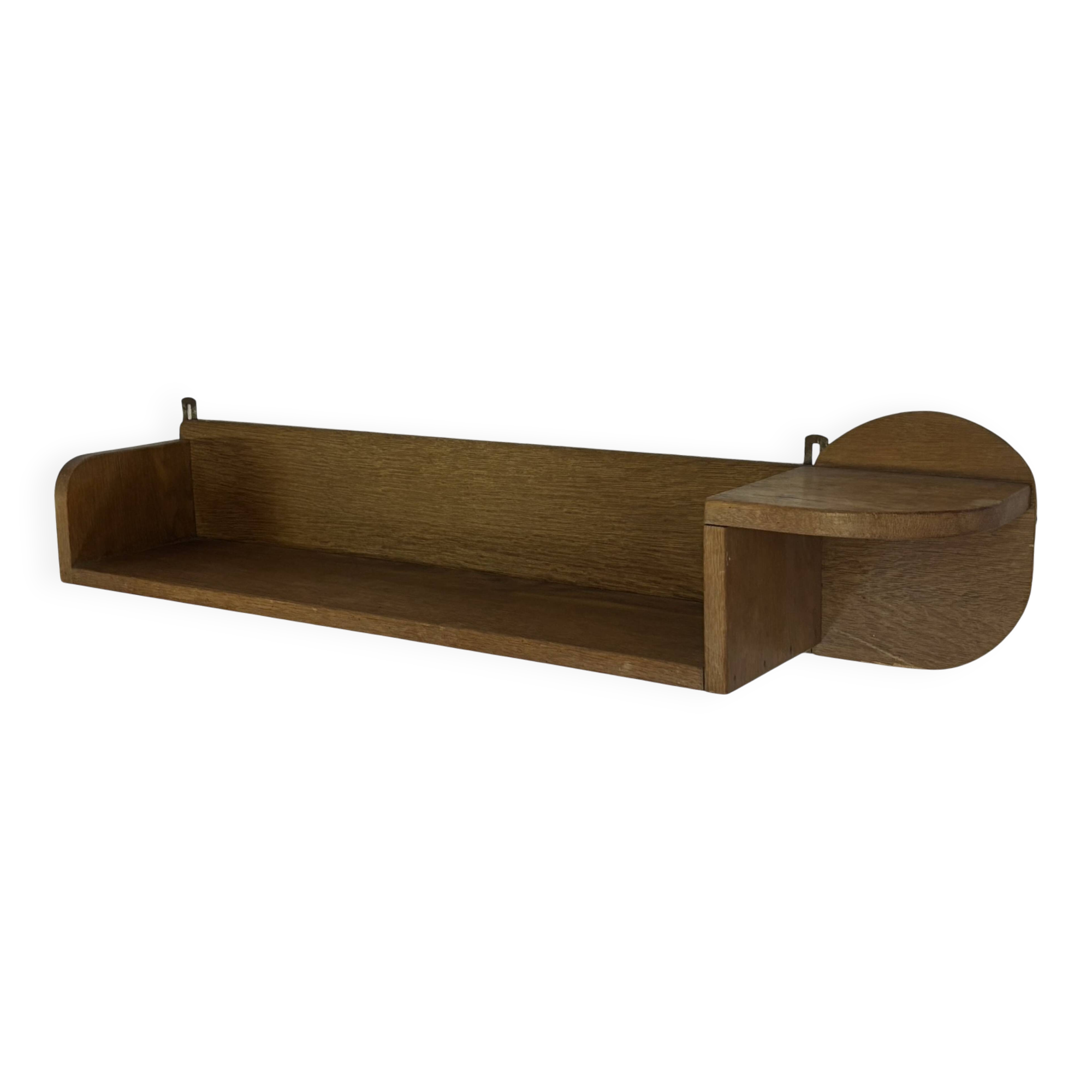 Vintage wooden wall shelve rack bookshelf in wood minimalist