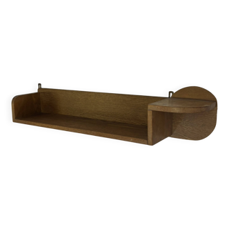 Vintage wooden wall shelve rack bookshelf in wood minimalist
