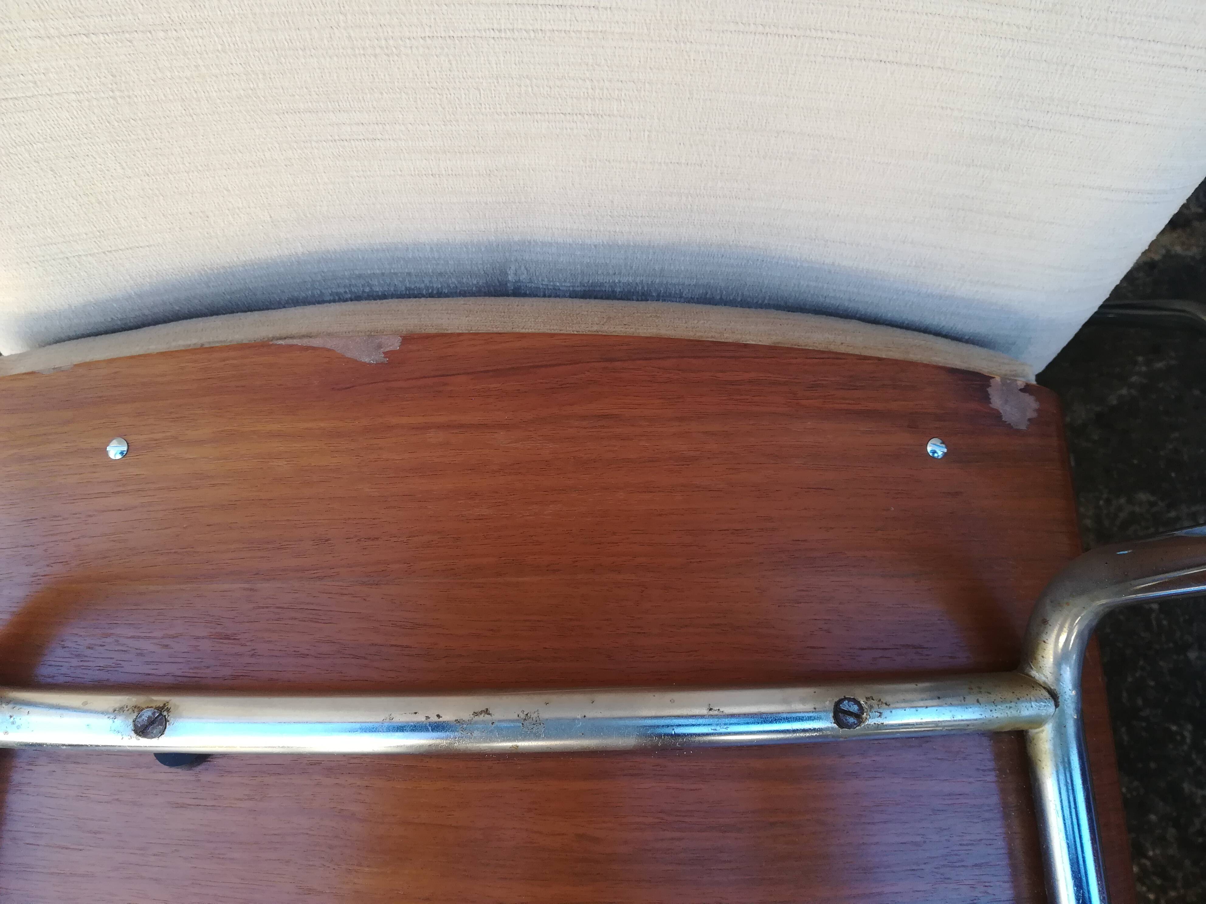 Wooden and fabric shell chairs