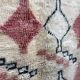 Old Berber carpet Marmoucha with pink and black patterns 2,82x2,11m