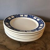8 dessert plates made of antique earthenware