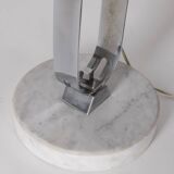 Vintage 60's table lamp in marble and orange metal italian design