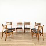 Scandinavian dining set, extendable table + six chairs - 197