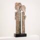 Sculpture double face en bois sculpté Lawrence, 20e siècle