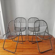 4 vintage folding chairs 1980 Niels Gammelgaard