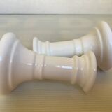 Pair of white candlesticks