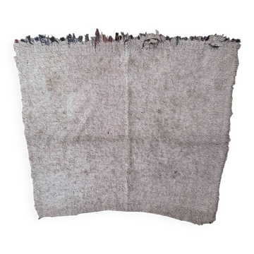 Moroccan Boucherouite rug white - 193 x 177 cm