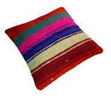 Housse de coussin kilim turc vintage, 40 x 40 cm