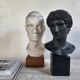 Plaster head signed