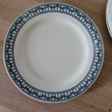 Set of 6 Terre de Fer plates from Sermaize