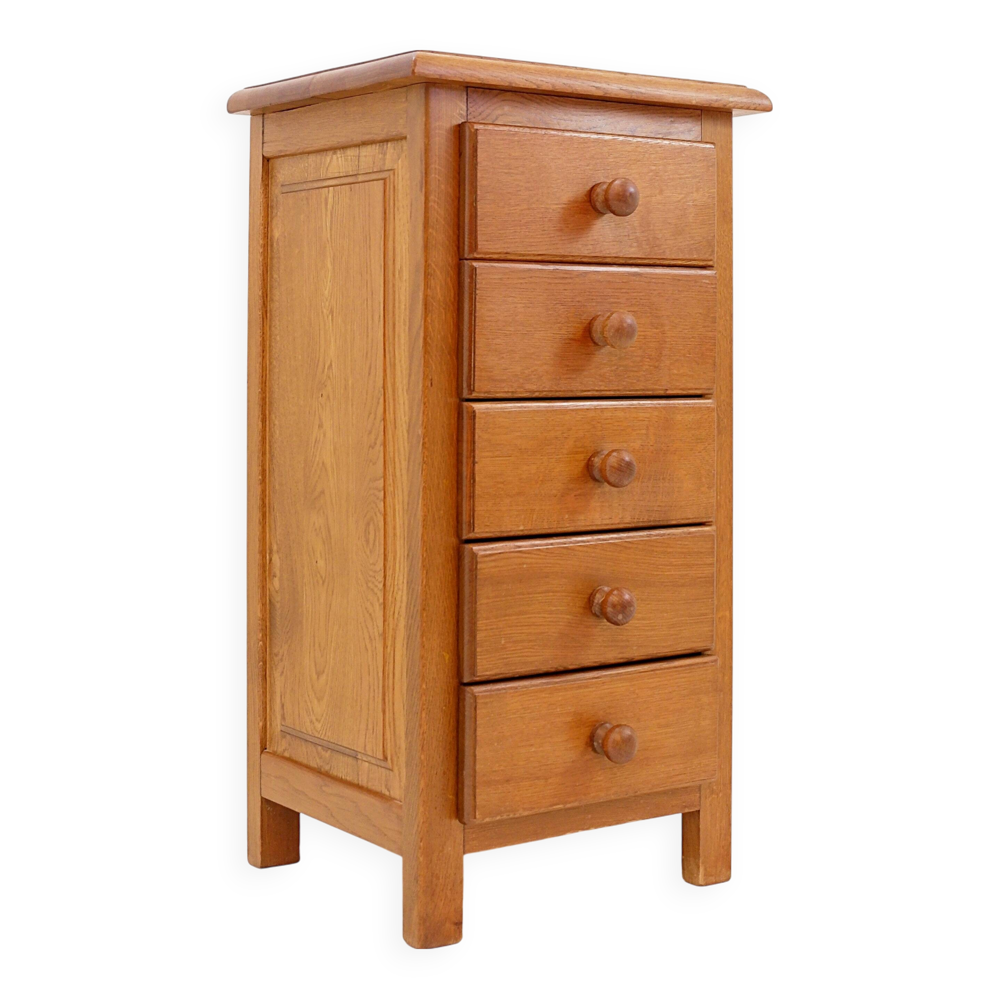Chiffonnier / commode en bois massif avec 5 tiroirs