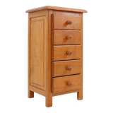 Chiffonnier / commode en bois massif avec 5 tiroirs
