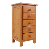 Solid wood chest of drawers with 5 drawers