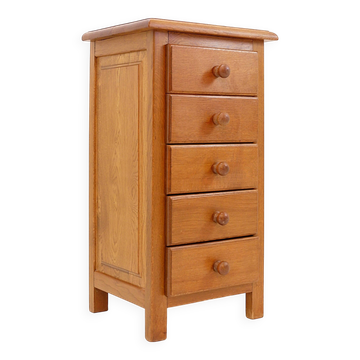 Solid wood chest of drawers with 5 drawers