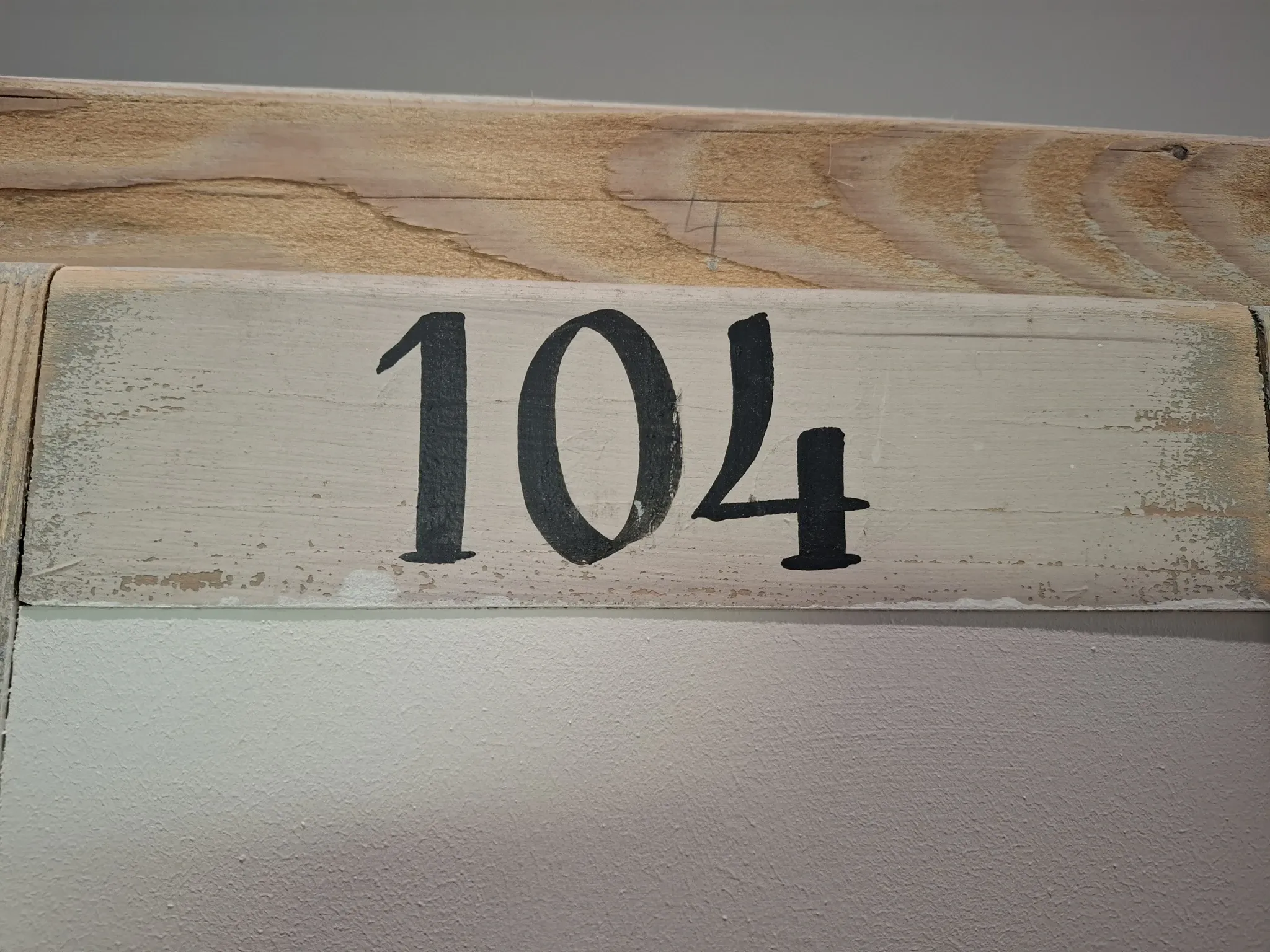 Wooden changing rooms