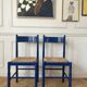 Paire de chaises en bois et corde