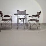 Beautiful dining set designed by Yuzuru Yamakawa. The chairs and table are