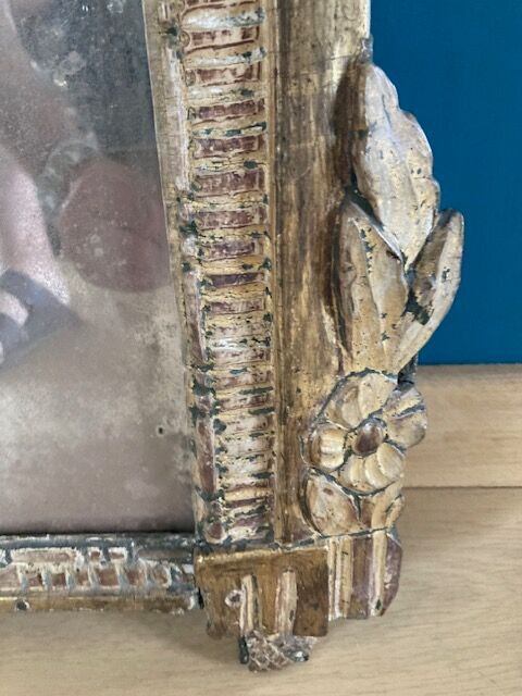 Old mirror gilded wood style L XVI