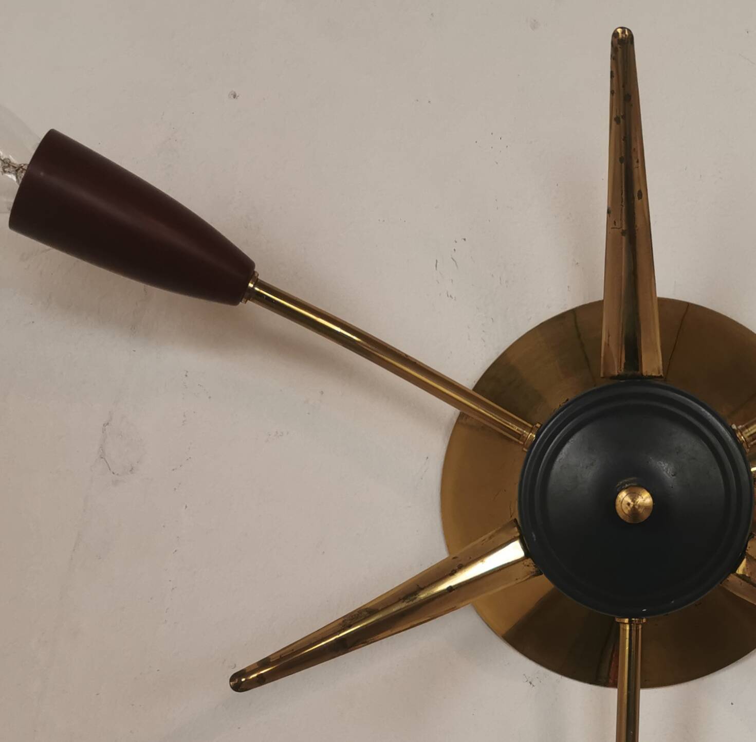 Brass Sputnik ceiling or wall light
