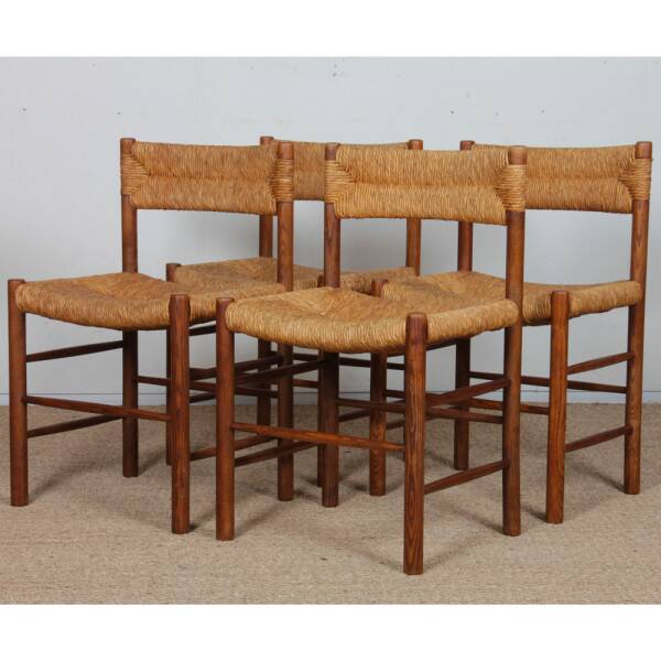 Set of 4 chairs model Dordogne, edition Sentou, 1950.