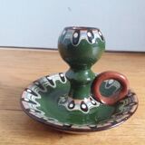 Trojan glazed ceramic cellar rat candle holder Bulgaria
