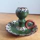 Trojan glazed ceramic cellar rat candle holder Bulgaria