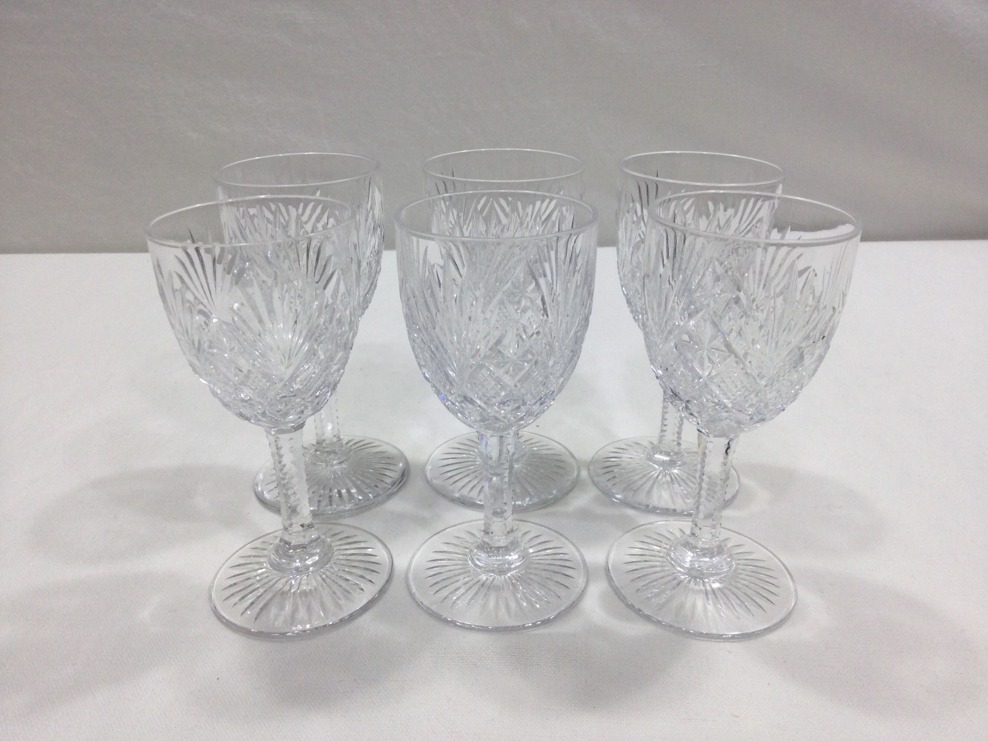 Saint Louis - 6 White Wine Glasses Gavarni Model