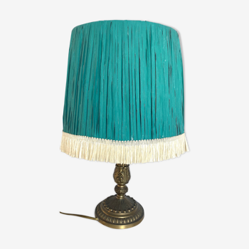 Lampe laiton et raphia