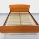 Carlström & Co vintage Scandinavian teak double bed from the 1960s