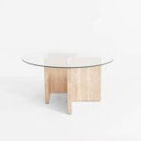 Side table with glass top