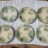 Set of 6 Sarreguemines snow plates