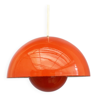 Suspension Flower Pot De Verner Panton Pour Louis Poulsen Orange