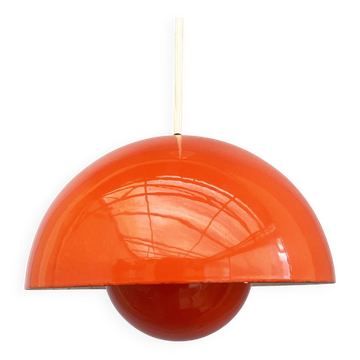 Verner Panton Flower Pot Suspension for Louis Poulsen, Orange